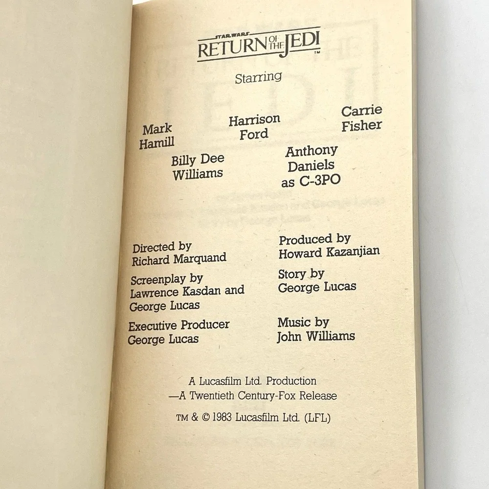 STAR WARS Return of the Jedi Paperback Novel by James Khan 1st Edition 1983‎